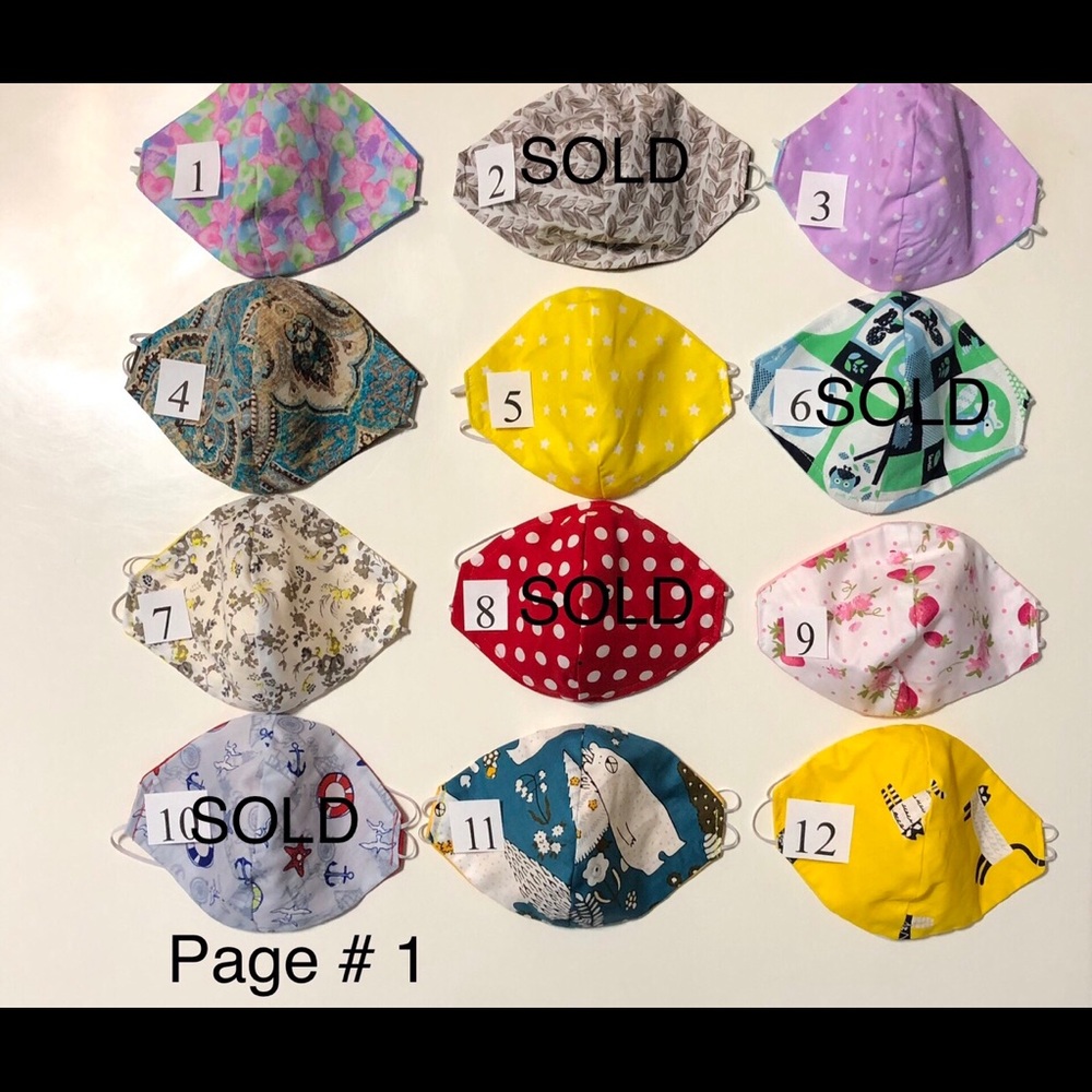 Adult face masks